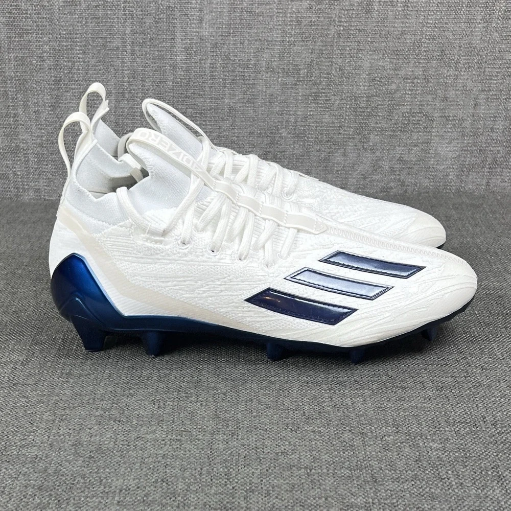 adidas Adizero PRIMEKNIT Football Cleats White Blue GV9624 Men's 13 - Picture 3 of 10